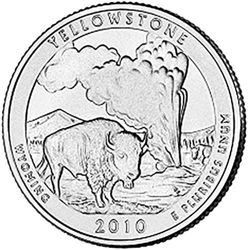 2010 P selyemfényű Yellowstone Wyoming Nemzeti Park NP Negyed Választás Uncirculated MINKET Menta
