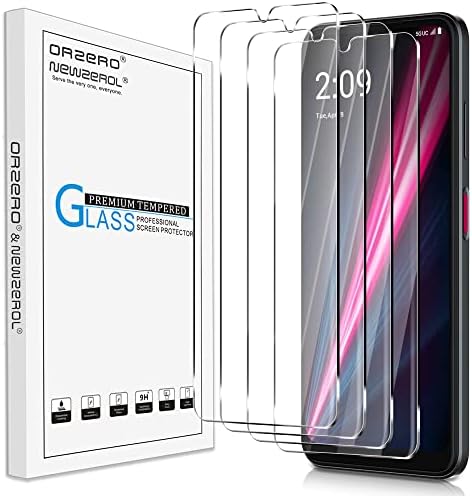Orzero (4 Doboz) Kompatibilis a T-Mobile Revvl 6 Pro 5G Edzett Üveg kijelző Védő fólia, 2.5 D ' Arc-Élek 9H HD Buborék Mentes