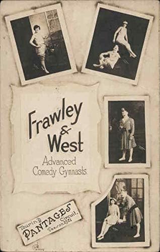 Frawley & Nyugati Fejlett Vígjáték Tornászok Cirkusz Kanada Eredeti Antik Képeslap