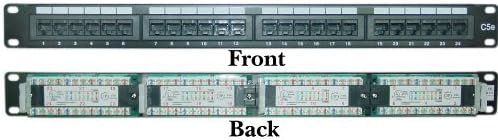 ACL 1 Egység állványba szerelhető 24 Port, Cat5e Patch Panel, Vízszintes 110 Típusú 568A & 568B Kompatibilis, 1 Csomag