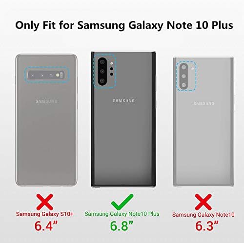 iCoverCase Samsung Galaxy Note 10 Plusz Pénztárca tok Memóriakártya-Nyílások Jogosultja, Prémium Bőr Állvány Funkció Flip