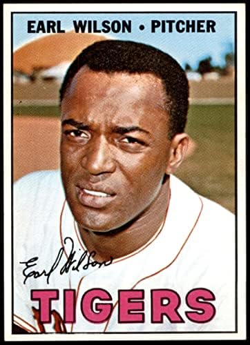 1967 Topps 305 Earl Wilson Detroit Tigers (Baseball Kártya) NM/MT Tigrisek