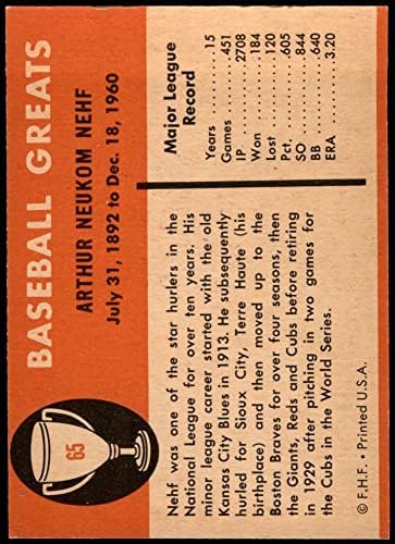 1961 Fleer 65 Művészeti Nehf Bátrabbak/Óriások/Cubs (Baseball Kártya) NM/MT Bátrabbak/Óriások/Cubs