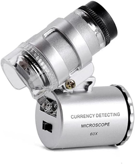 SAWQF 60X Mini Zsebében Nagy Erő Mikroszkóp Szakmai Ékszerek Elismerését Mikroszkóp Hordozható LED-es UV-Nagyító