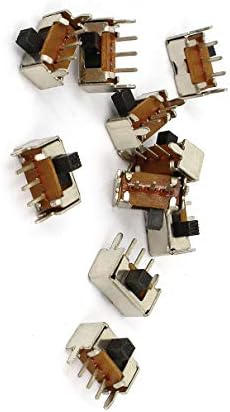 Aexit PCB-Hegy Kapcsolók 3 Pin 2 Pozíció SPDT Vízszintes Mini tolókapcsoló Láb Kapcsolók 10 Db