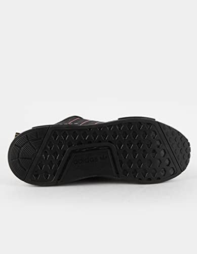 adidas Eredeti NMD-R1-Férfi Cipők – Lace-up Bezárása – Párnázott Nyelv, valamint Gallér – Textil Felső, Fekete/Fehér/Csapat