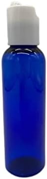 2 oz Kék Cosmo Műanyag Palackok -12 Pack Üres Üveget Újratölthető - BPA Mentes - illóolaj - Aromaterápia | Fehér Nyomja Le