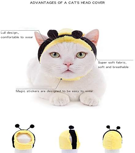 RayMinsin Aranyos macska, Fejfedő, macska, Fejfedő, macska, macska Jelmez, Aranyos Rabbit méh Nap Virág Puha pet kalap