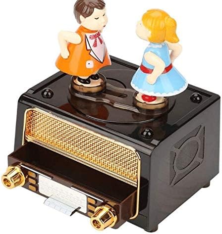 KLHHG Csókolózó Pár Music Box Hang Gép Játszani ékszerdoboz Lány Kezét hajtású Zene Mechanizmus
