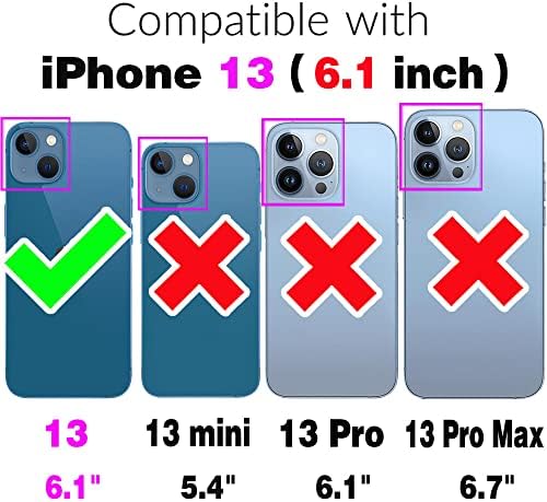 Kompatibilis az iPhone 13 6.1 colos Tárca az Esetben Edzett Üveg kijelző Védő fólia, Bőr Flip-Kártya-tartó Állvány Telefon
