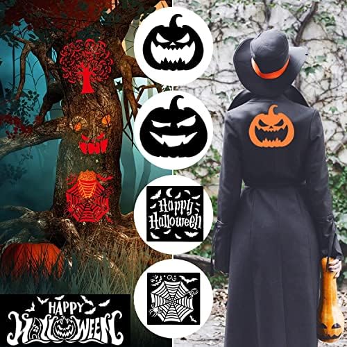 28 Pack Halloween Sablonok,Accfore Újrafelhasználható Festmény Stencil Öltöny,tökfaragó Stencil,a Halloween Dekoráció,Bárok,Kísértetjárta