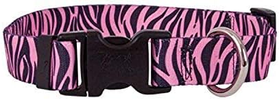 A sárga Dog Design Zebra Rózsaszín Nyakörv Tag-Egy-Hosszú ID Tag-Rendszer-Közepes-3/4 pedig illik Nyak 14 20/4