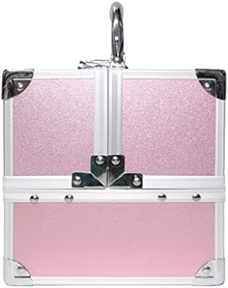 TJLSS Nagy Kapacitású Bőrönd Hölgyek Utazási Kozmetikai Táska Köröm Beauty Box Smink Eszköz Tároló Doboz (Szín : Rózsaszín,