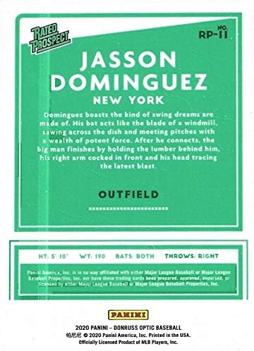 2020 Panini Donruss OPTIKAI - Jasson Dominguez - Névleges Kilátás - New York Yankees Baseball Újonc Kártya RC RP11
