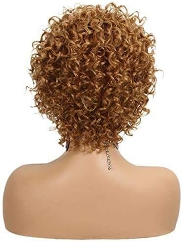 XZGDEN Rövid Afro Perverz Göndör Emberi hajból készült Paróka, Fekete Nők Emberi Haj Remy Emberi Haj Gép Teljes Paróka
