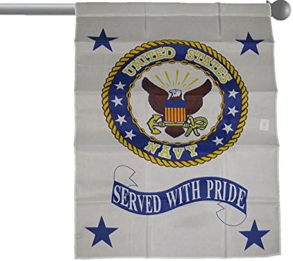 28x40 Nyomtatott AMERIKAI Haditengerészetnél Szolgált, büszkén Kert Pólusú Hüvely 28x40 Zászló Banner