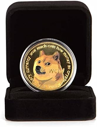 Arany Dogecoin Érme Doge Emlékérme Crypto Valuta 2021 Limitált szériás Gyűjthető Érme a vitrinben