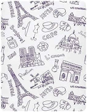 Baba Eiffel-Torony francia Elem Felszerelt jegyzetfüzetet a Fiúk, Lányok,Kisgyermek Ágy Matrac Lap,Kiságy, Matrac, Lepedő
