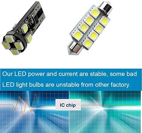 az Aveo Rendkívül Fényes Szuper Fényes LED-es Lapkakészlet Izzók Autó Belső Világítás Lámpa Búra Csere Izzók Fehér 2db