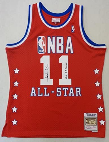 Isiah Thomas Dedikált Mitchell & Ness 1989-Es All Star Game Swingman Jersey w/ 12x All Star - Dedikált NBA Mezek