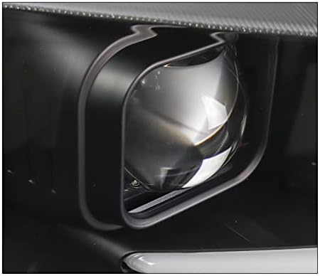 ZMAUTOPARTS LED Cső Szekvenciális Vetítő Fényszórók Fekete +6.25 Fehér DRL Kompatibilis 2019-20 Chevy Silverado 1500