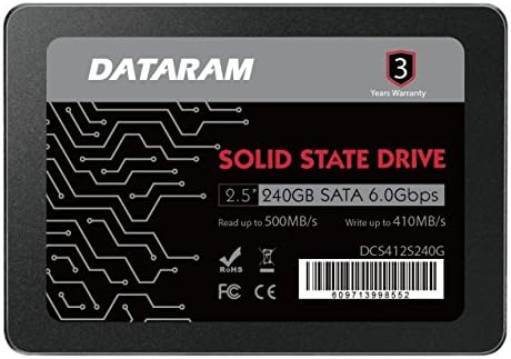 Dataram 240GB 2,5 SSD Meghajtó szilárdtestalapú Meghajtó Kompatibilis az ASROCK X370 Gyilkos SLI/AC