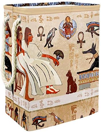 Inhomer Ókori Egyiptom Jelenet, 300D Oxford PVC, Vízálló Szennyestartót Nagy Kosárban a Takaró Ruházat, Játékok Hálószoba