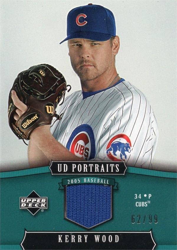 Kerry Fa játékos kopott jersey-i javítás baseball kártya (Chicago Cubs) 2004 Felső szint Portrék 25 LE 62/99 - MLB Meccset