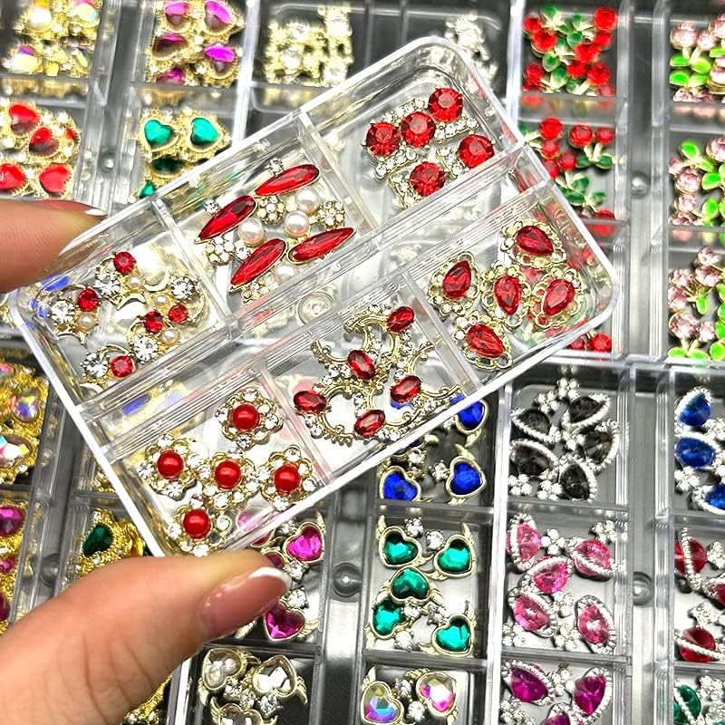 Köröm Strassz Dekoráció Készlet Crystal Nail Varázsa Drágaköveket Alufelni 3D Nail Gyémánt DIY Köröm Manikűr Készletek Tartozékok