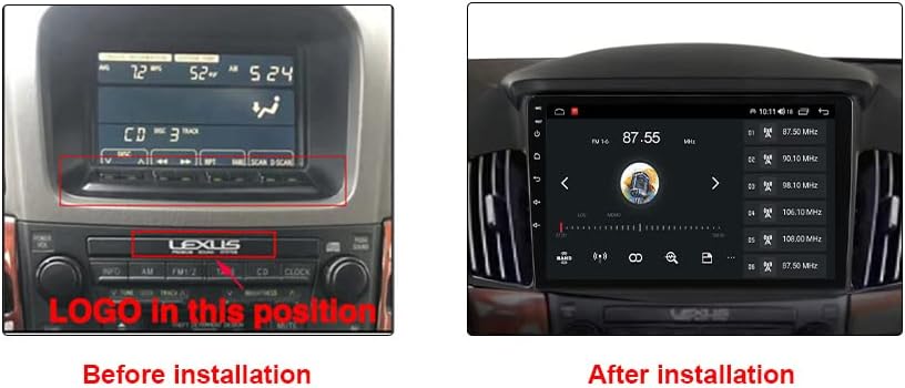 FELLOSTAR Android 11.0 Octa-core Autó Sztereó Rádió Beépített Apple Carplay Android Auto Lexus RX300 XU10 1997-2003 GPS Navigációs