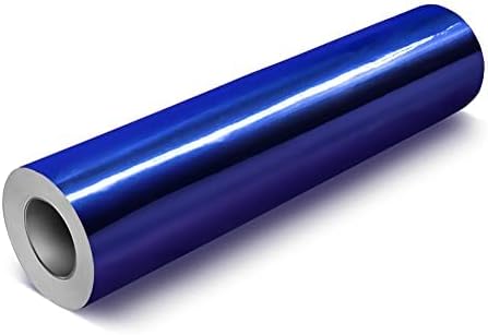 VViViD Chrome Kék Fényű DECO65 Állandó Ragasztó Kézműves Vinil Roll Cricut, Sziluett & Cameo (100ft x 1ft Tömeges Roll)