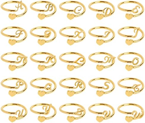 A nők Gyönyörű Karkötő, hogy Az Unokám Kecses Kezdeti Szív Gyűrű 26 Levelet Szív Gyűrű Egyszerű Divat Ékszerek Legnépszerűbb