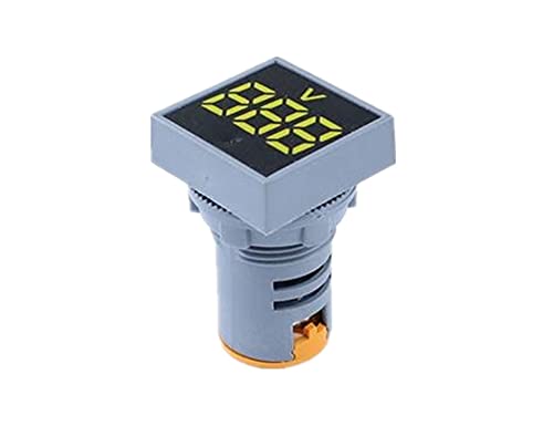 CNHKAU 22mm Mini Digitális Voltmérő Tér AC 20-500V Voltos Feszültség Teszter Méter Power LED Kijelző Kijelző (Szín : Sárga)