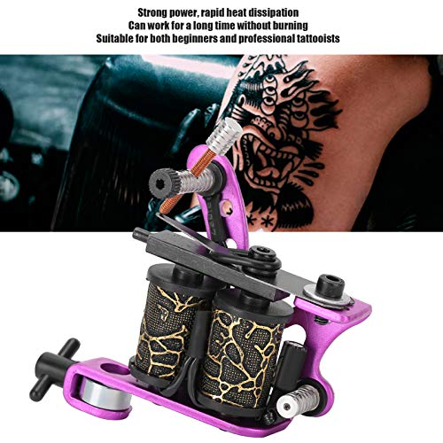 Tekercs Tetováló Gép, Profi Liner/Shader Test Tetoválás Fegyvert a Kezdő Tattooist(Lila)