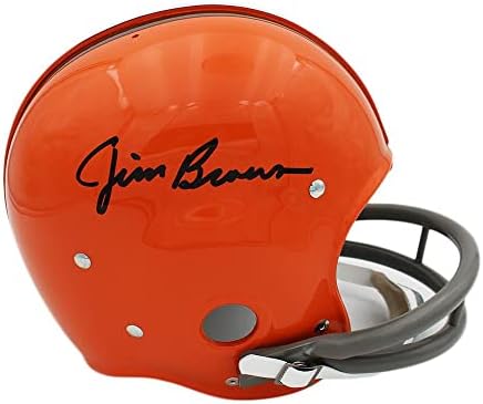 Jim Brown Aláírt Cleveland Browns RK Felfüggesztés Hiteles NFL Sisak - Dedikált NFL Sisak