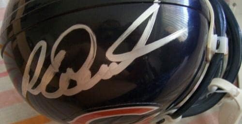 Jim McMahon Richard Dent dedikált, aláírt autogramot auto Medvék mini sisak SZÖVETSÉG - Dedikált NFL Mini Sisak