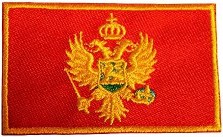 SUPERDAVVES NAGYÁRUHÁZ Montenegró Ország Zászlós Kis Vas a Patch Címer Jelvény 1,5 X 2.5 Cm Új