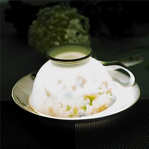 ZHUHW Virág Európai Stílusú Kerámia porcelán Porcelán Délutáni Tea Csésze Ajándék Szett Csészealj&Kanál, Vas Állvány