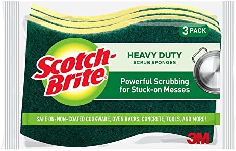 Scotch-Brite™ HD-3 nagy teherbírású Bozót, Szivacsok, Zöld/Sárga, Csomag 3