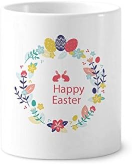 Boldog Húsvéti Vallás Fesztivál Levelek, Virág Fogkefe Tolltartó Bögre, Kerámia Állni Ceruzatartó