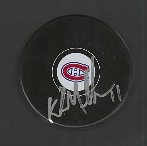 Kirk Müller Aláírt Montreal Canadiens Puck - Dedikált NHL Korong