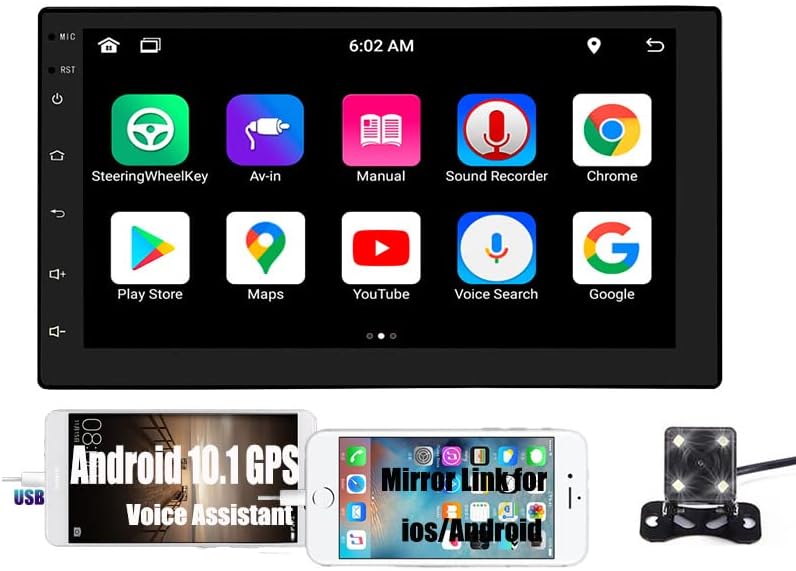 Android Dupla Din autórádió,Autó Hifi GPS Navigáció Bluetooth Hang/Kormánykerék Vezérlő Teljes érintőképernyő 7 Hüvelykes