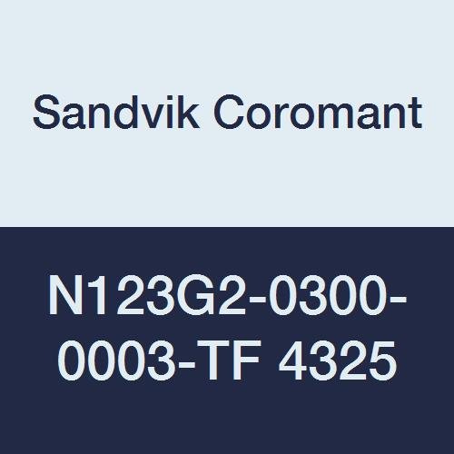 A Sandvik Coromant, N123G2-0300-0003-TF 4325, CoroCut 1-2 Helyezze Fordult, Keményfém, Semleges Vágott, 4325 Osztály, Ti(C,N)+Al2O3+TiN,