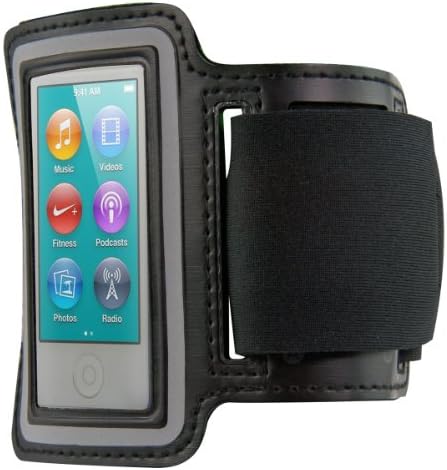 kwmobile Sport Karszalagot Kompatibilis Apple iPod Nano 7 - Futó Karszalagot a Kulcs Rekesz - Fekete