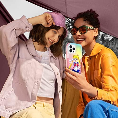 Oqplog iPhone 14 Pro Max 6.7 Heavy Duty Telefon Esetében a Lányok, Gyerekek, Nők, Fiúk, Aranyos Anime Rajzfilm Nehéz Tripla