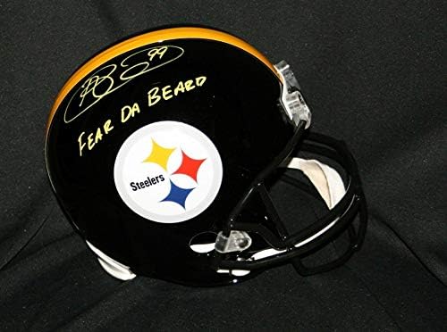 BRETT KEISEL Aláírt a FÉLELEM DA SZAKÁLL Pittsburgh Steelers Sisak Autogramot PSA - Dedikált NFL Sisak