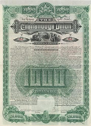 Chattanooga Unió Vasúti Zrt. - 1000 dollár Kötvény