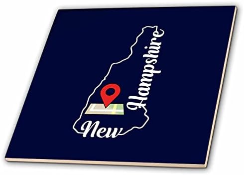 3dRose Látogató New Hampshire-ben Itt Állami Vázlat Utazási Marker - Csempe (ct-363716-7)