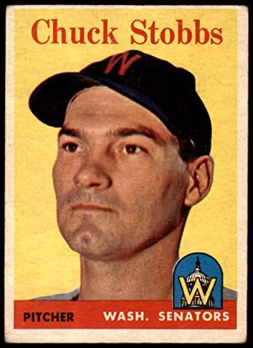 1958 Topps 239 Chuck Stobbs Washington Senators (Baseball Kártya) Dean Kártyák 2 - JÓ Szenátorok