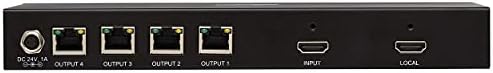Tripp Lite 4-Port HDMI Ethernet Felett Cat6 Bővítő Készlet, Splitter/3x Pigtail Vevőegység - Akár 230 méter vagy 70.1 Méter